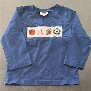 3T Blue Kids Sports Long Sleeve Shirt